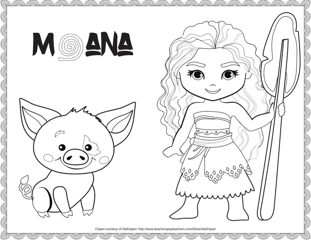 Exclusive Free Disney Moana Coloring Printable The Inspiration Edit