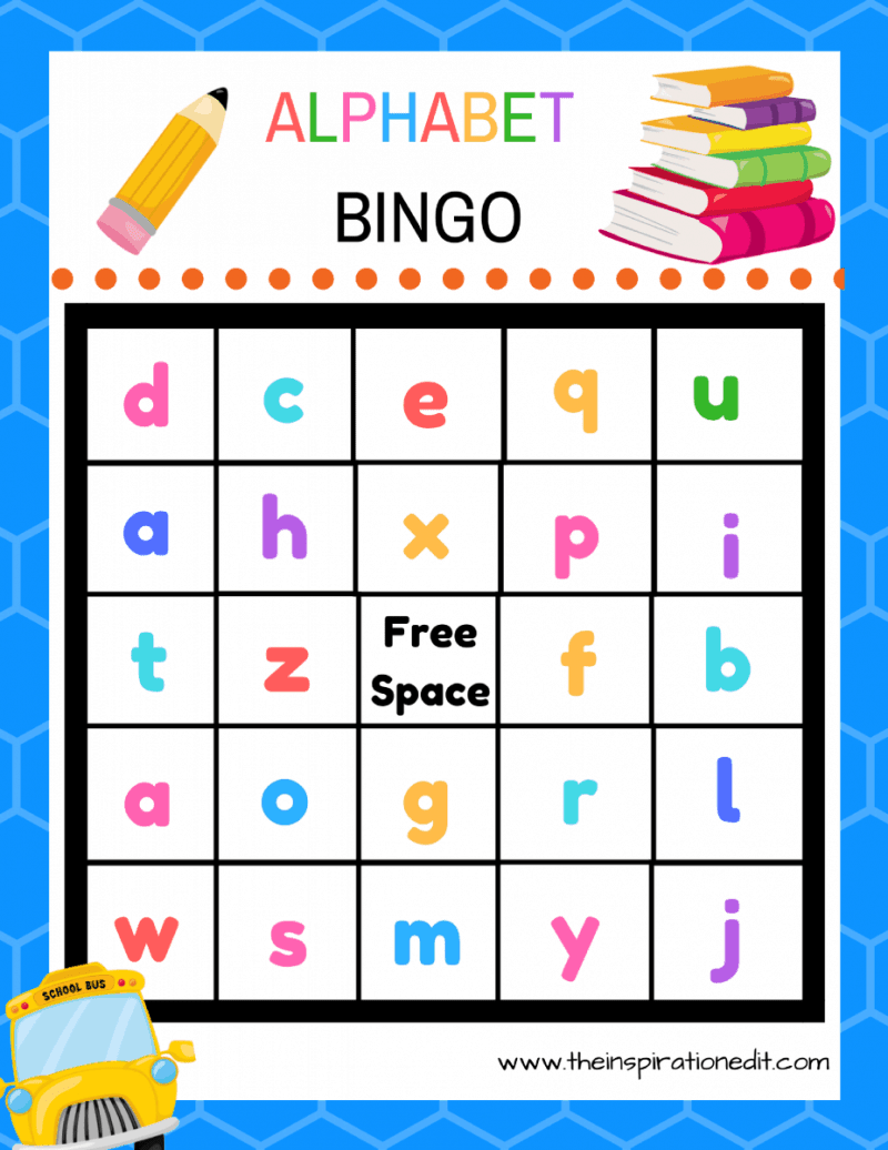 educational bingo printables