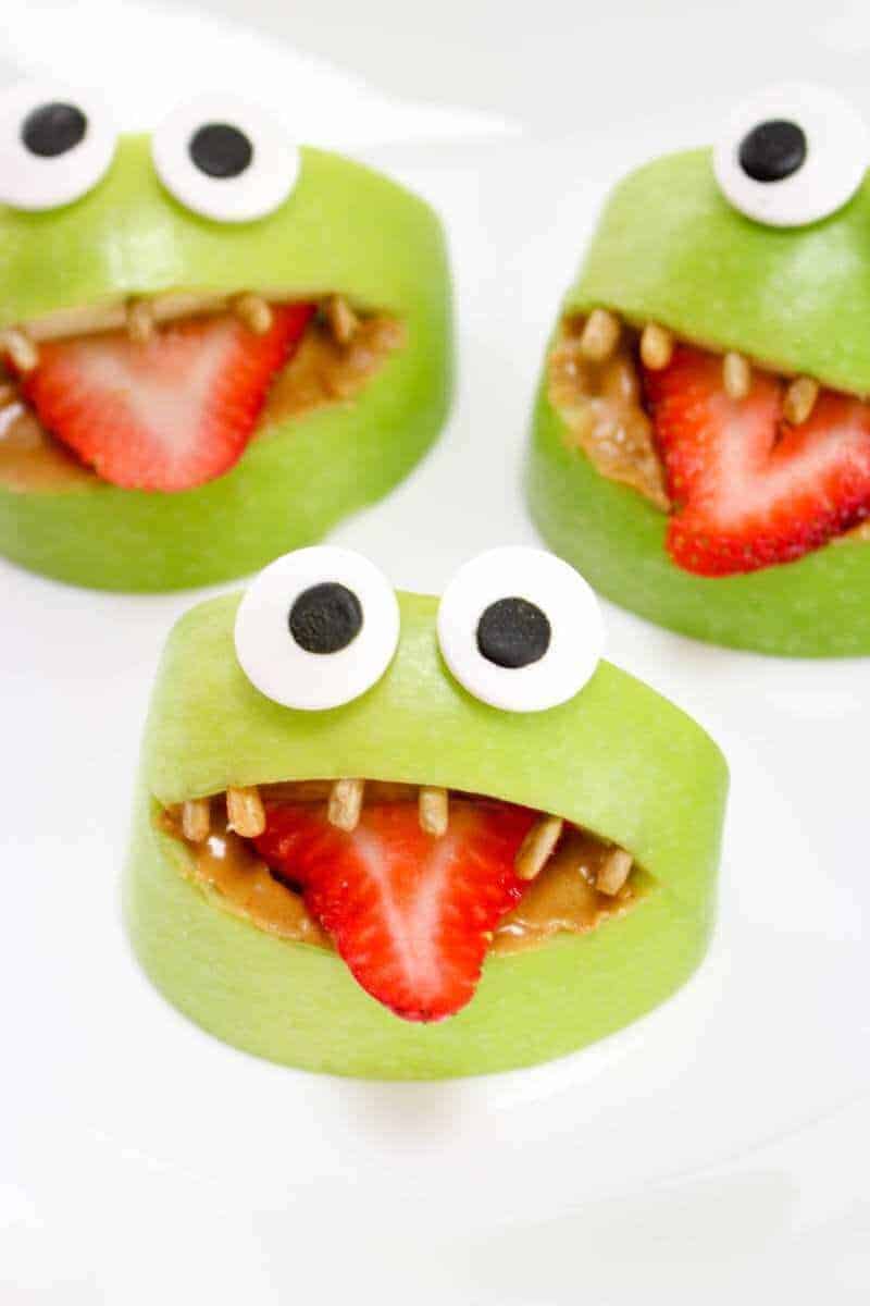 Halloween Apple Monsters For Kids · The Inspiration Edit