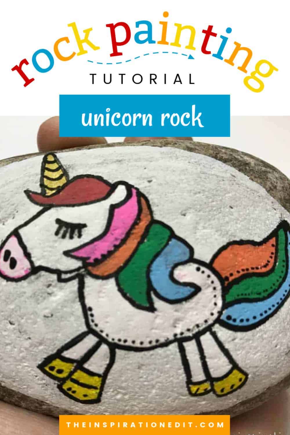 Painted Rock Unicorn Craft Idea The Inspiration Edit