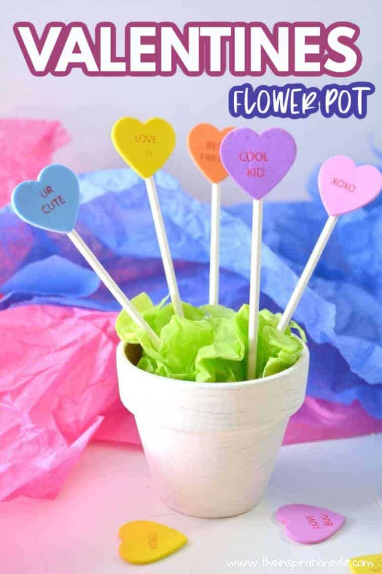 Valentines Day Flower Pot Craft For Kids · The Inspiration Edit