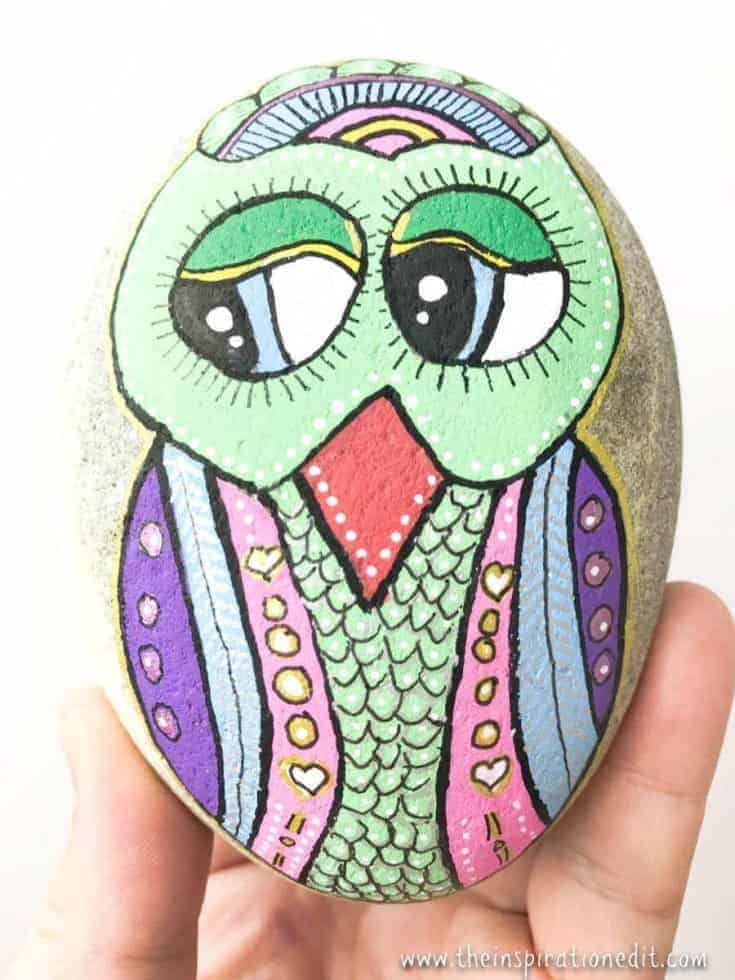 Owl Painted Rock Project · The Inspiration Edit