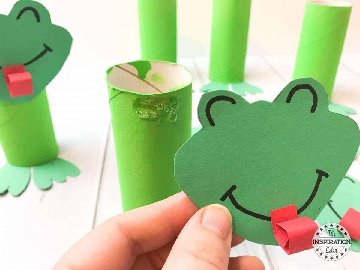 Super Cute Toilet Tube Frog Craft For Kids · The Inspiration Edit