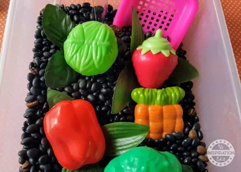 Preschool Vegetable Garden Sensory Bin · The Inspiration Edit