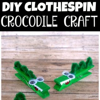 Cute & Easy Alligator Craft Made from a Clothespin
