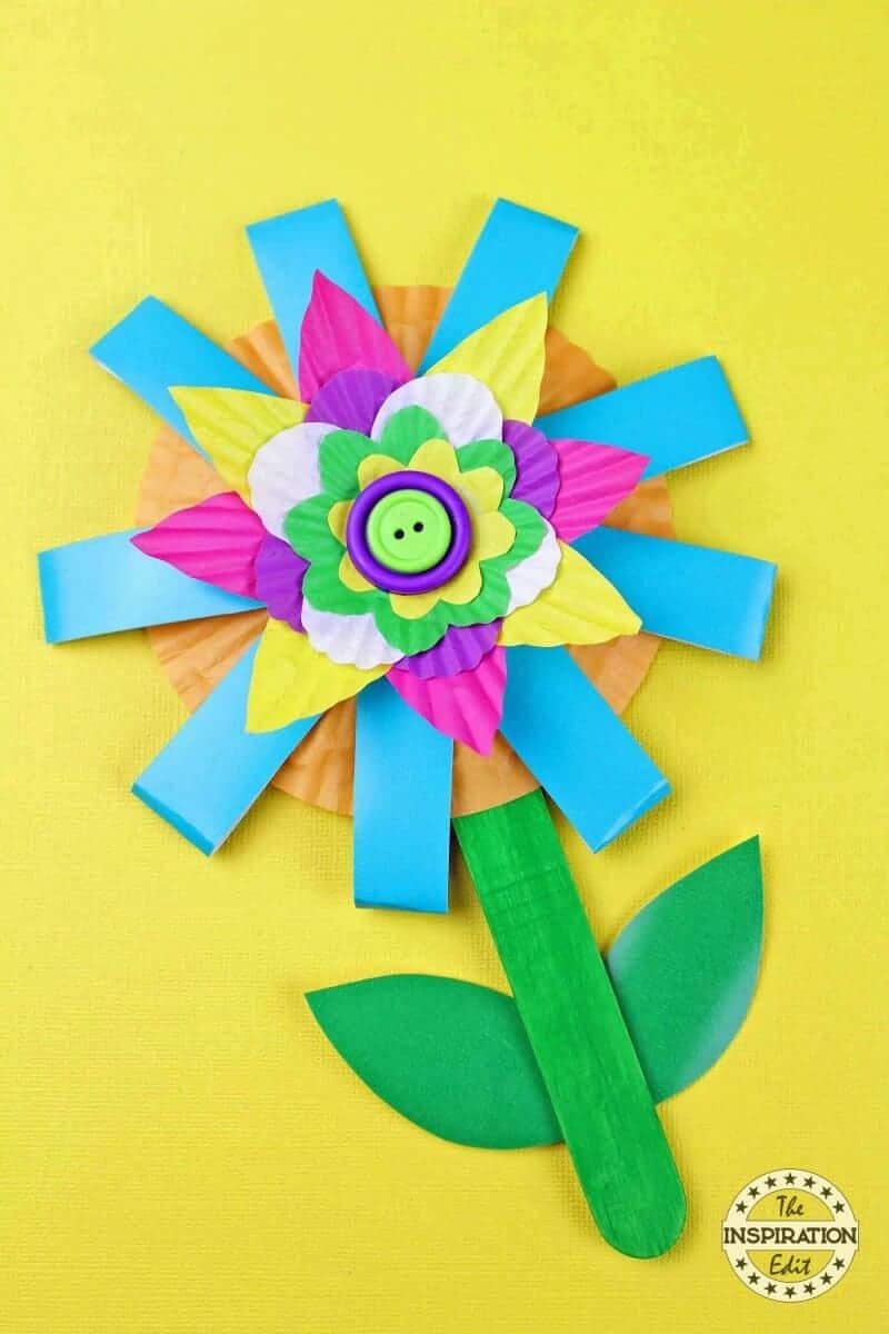 Paper Cup Flower Craft Kids Will Love · The Inspiration Edit