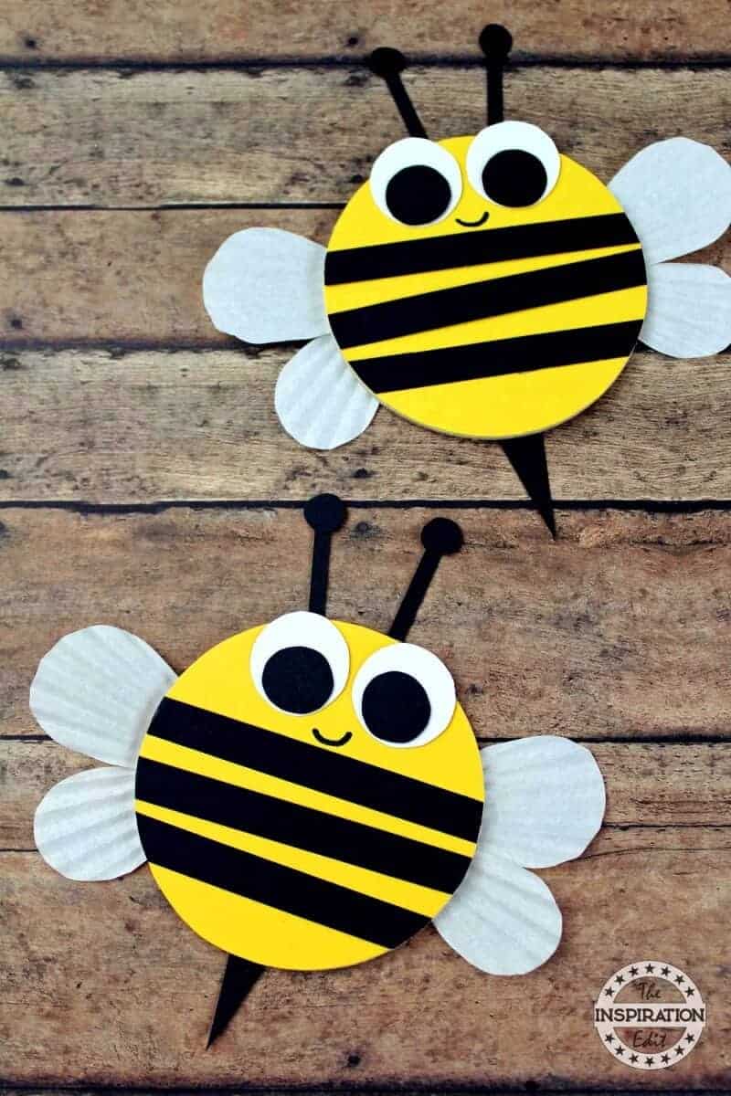 Wooden Craft Bumble Bees For Kids · The Inspiration Edit