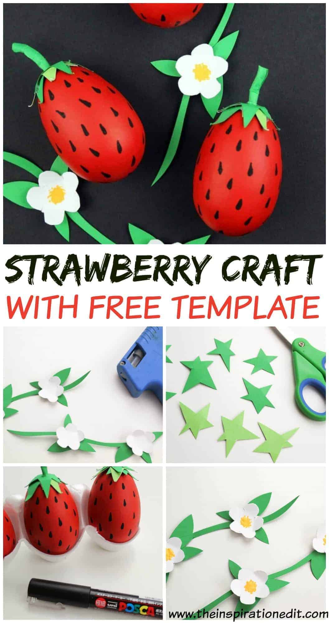 DIY Strawberry Craft For Kids · The Inspiration Edit