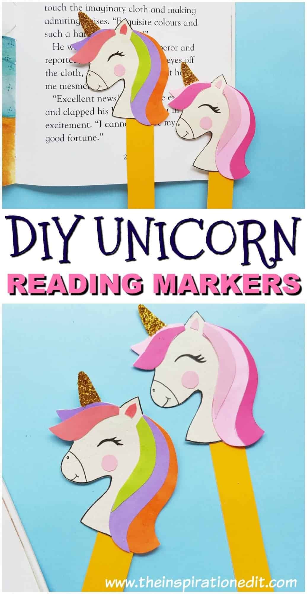 rainbow unicorn bookmark craft the inspiration edit