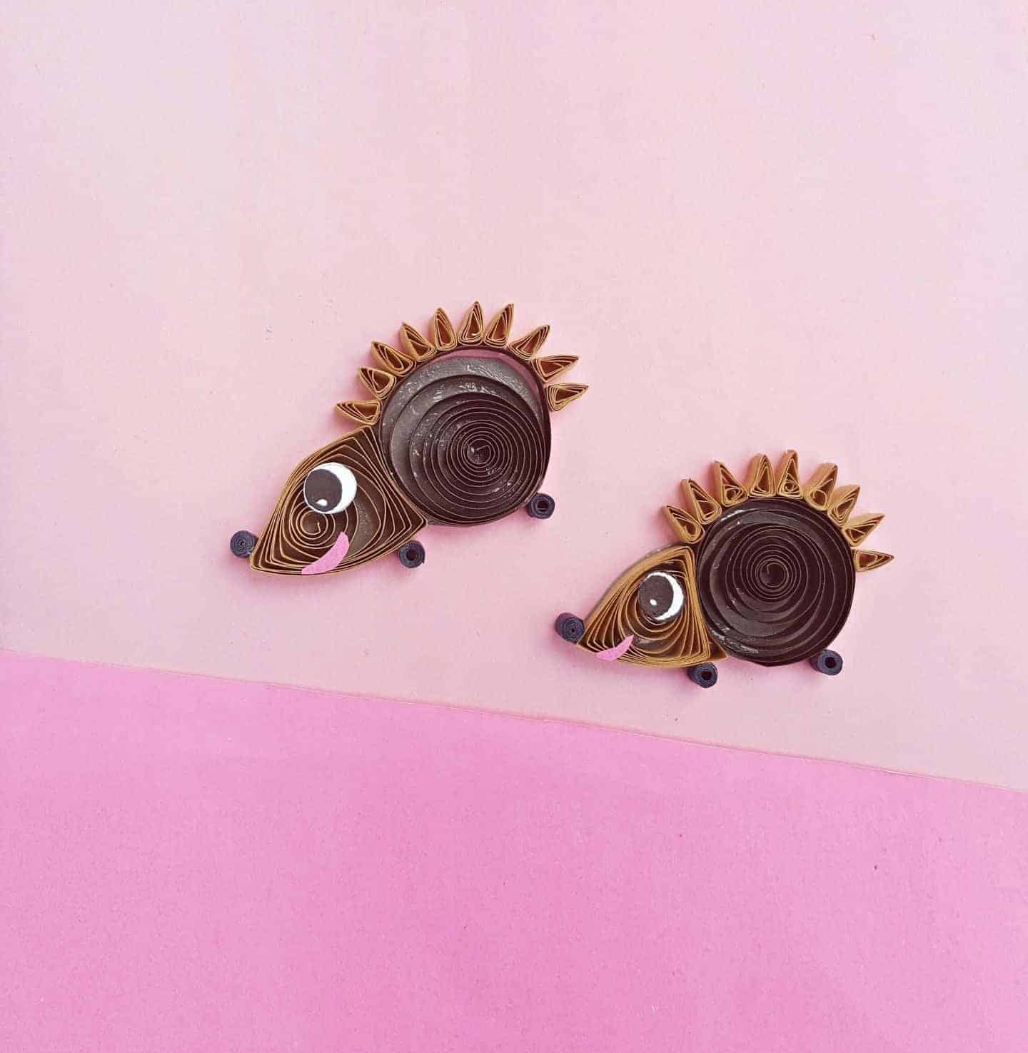 Easy Hedgehog Quilling Craft · The Inspiration Edit