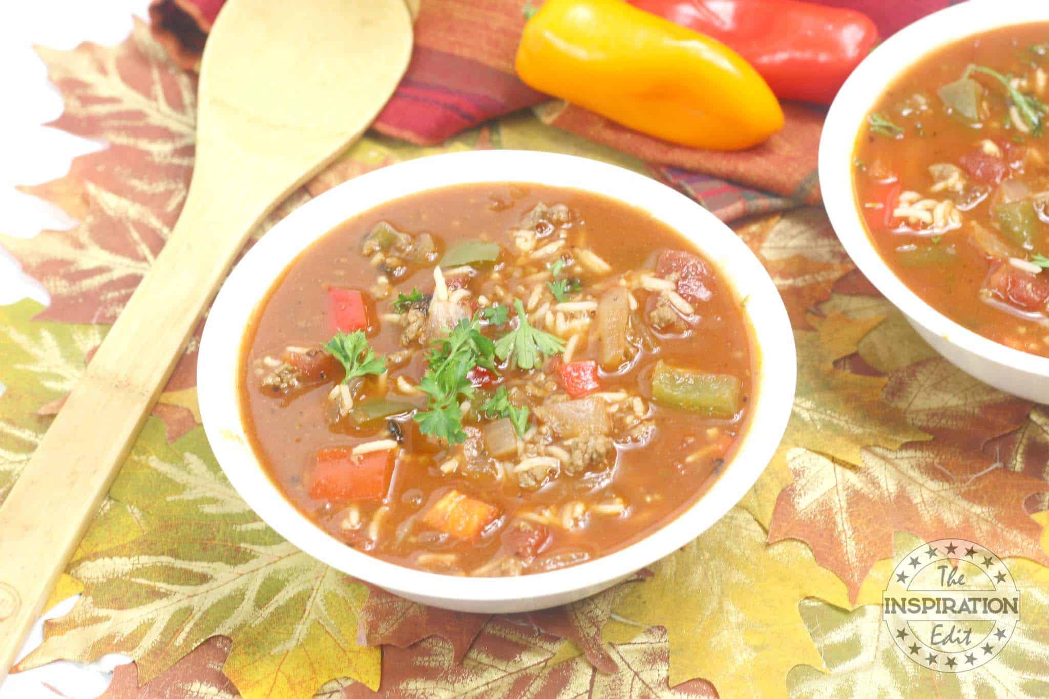 Easy Weight Watchers Stuffed Pepper Soup · The Inspiration Edit