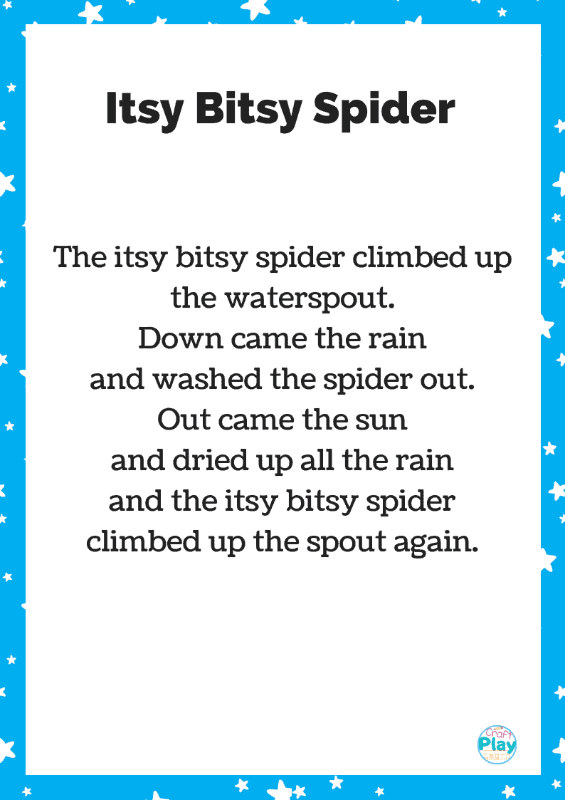 Incy Wincy Spider Nursery Rhyme Song
