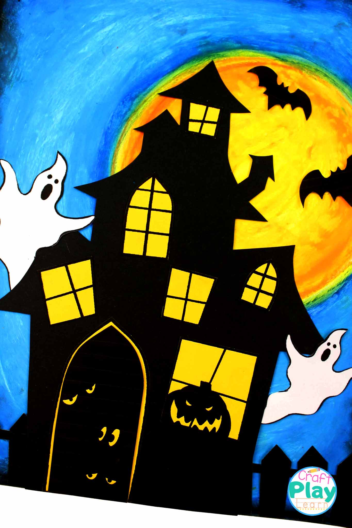 Spooky Haunted House Craft: Blue House · The Inspiration Edit