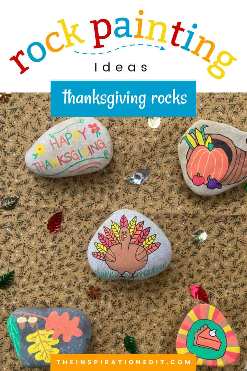 Easy Thanksgiving Painted Rocks Idea The Inspiration Edit